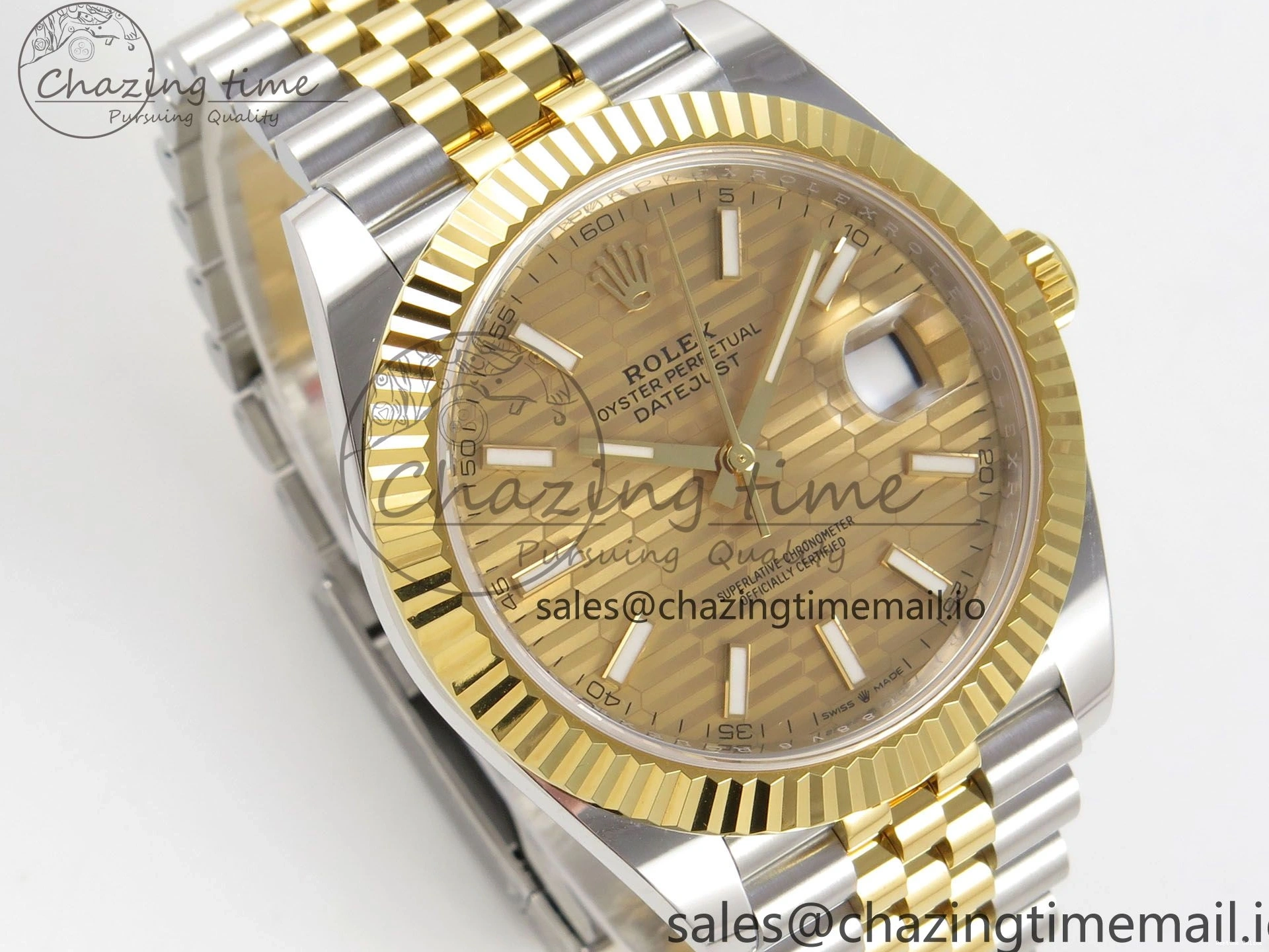 0226 TravelReady DateJust 41 126333 SS YG ARF 1:1 Best Edition YG Texture Stick Dial on Jubilee Bracelet SH3235 (Weighted) 217